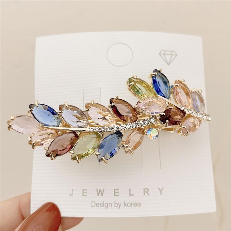 Модная заколка для волос в стиле ретро со стразами и бабочкой, большая заколка для волос с цветком, весенняя заколка, милая женская заколка в виде утконоса, головной убор, заколка для волос