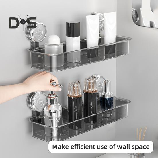 Настенная присоска для хранения вещей, прочная, несущая, простая в установке, полка для хранения мыла и косметики в ванной