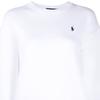 Polo Ralph Lauren FW21 вышитый логотип однотонный пуловер свитшот женский свитшот белый 211794395-002