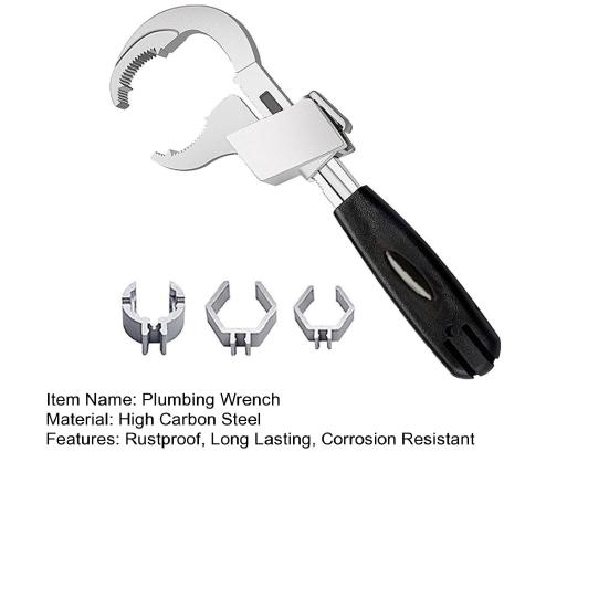 Сантехнический ключ для кухонного крана с эргономичной ручкой, широко используемый, универсальный, регулируемый