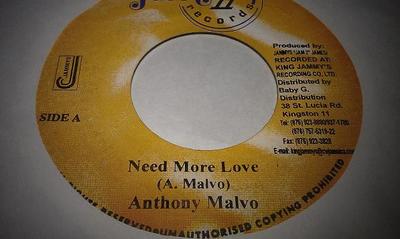 Пластинка 7 дюймов ANTHONY MALVO Need More Love NONE Jam II Records 2002 Ямайка Регги Ска Даб Б/у