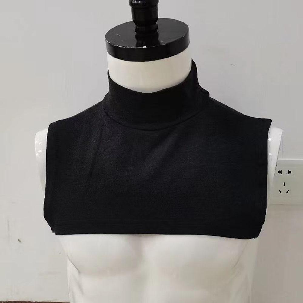 Women Soft Modal Fake Collar Turtleneck Solid Color Muslim Hijab Extensions Mock Neck Cover Blouse Sweater Detachable Collars
