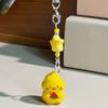 Keychain Pendant Resin Smooth Shiny Mini Size 3D Yellow Chicken Star Bead Design Keyring Bags Mobile Phone