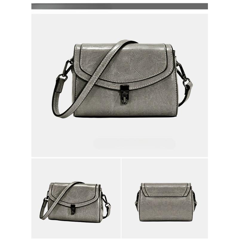 Женская сумка через плечо из вощеной кожи весна/лето, маленькая мини-сумка через плечо, маленькая сумка из натуральной кожи