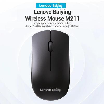 Lenovo M211 Беспроводная мышь 2,4 ГГц Мышь для ноутбука USB-приемник Эргономичная оптическая беспроводная мышь Компьютерные мыши для ПК Компьютер