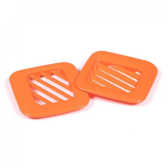2PCS Orange Inner Dashboard Air Outlet Trim Frame For Ford Maverick -