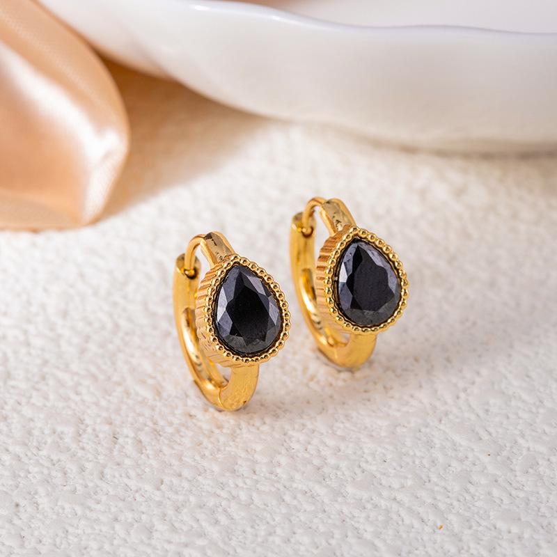 Высококачественные серьги-звезды из нержавеющей стали с винтажными изумрудами и цирконами