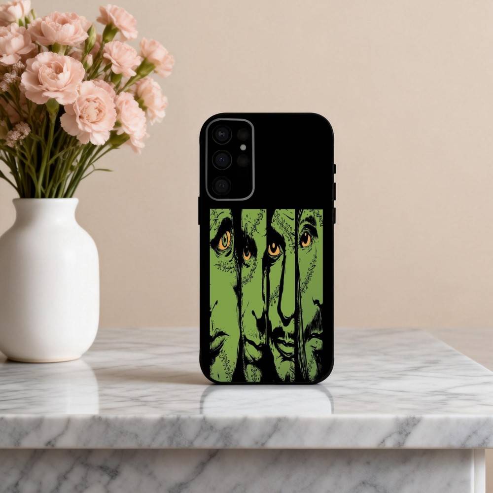 Gothic T-Type O N-Negative Band Phone Case For Samsung S25,S24,S21,S22,S23,S30,Ultra,S20,Plus,Others Soft Black Case