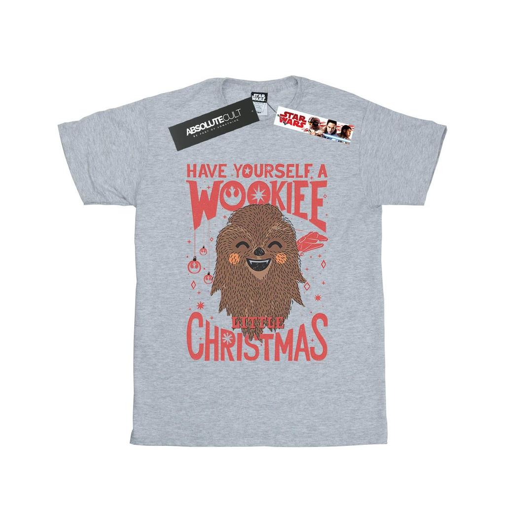 Star Wars Womens/Ladies Wookiee Little Christmas Cotton Boyfriend T-Shirt