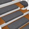 VidaXL Stair Carpet 15 Pieces 65 X 21 X 4 Cm Dark Grey Rectangular Edge 326197