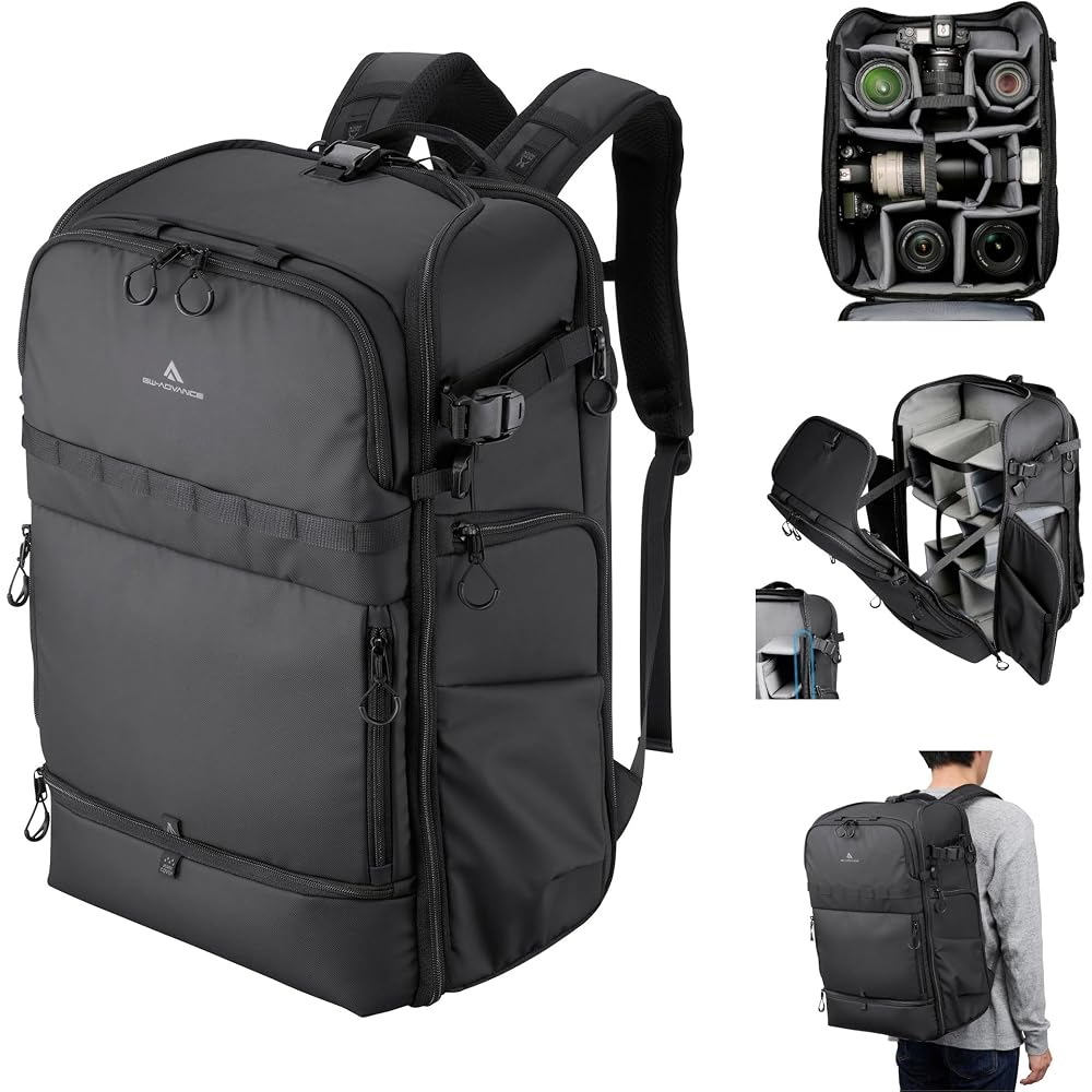 HAKUBA Camera Bag GW-ADVANCE Tank Facegate Backpack 26 AZ Black AMZSGWATKFGBP26 4-way access, full front opening for easy viewing 4977187005165
