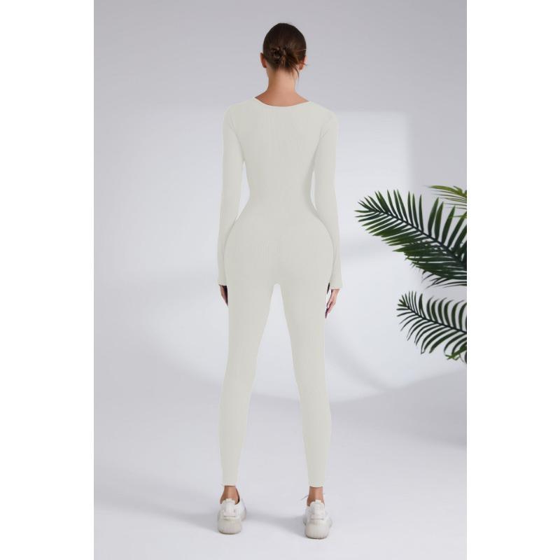 Зимний длинный цельный костюм для йоги для женщин, быстросохнущий, для бега, фитнеса, цельные штаны для йоги с длинным рукавом