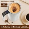 Self-Stirring Magnetic Coffee Cup with Temp Display 304 Stainless Steel Magnetic Stirrer Leak-proof Coffee Mug Drinkware