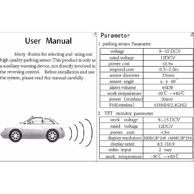 1Xпрофессиональный зуммер датчика парковки автомобиля 4 датчика 13 мм Parktronic Оригинальный плоский