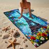 Parisian Eiffel Tower Romance Beach Towel, Super Soft Microfiber, Gift for Her/Him, Birthday, for Pool, Beach, Travel, Home Decor Fan gifts