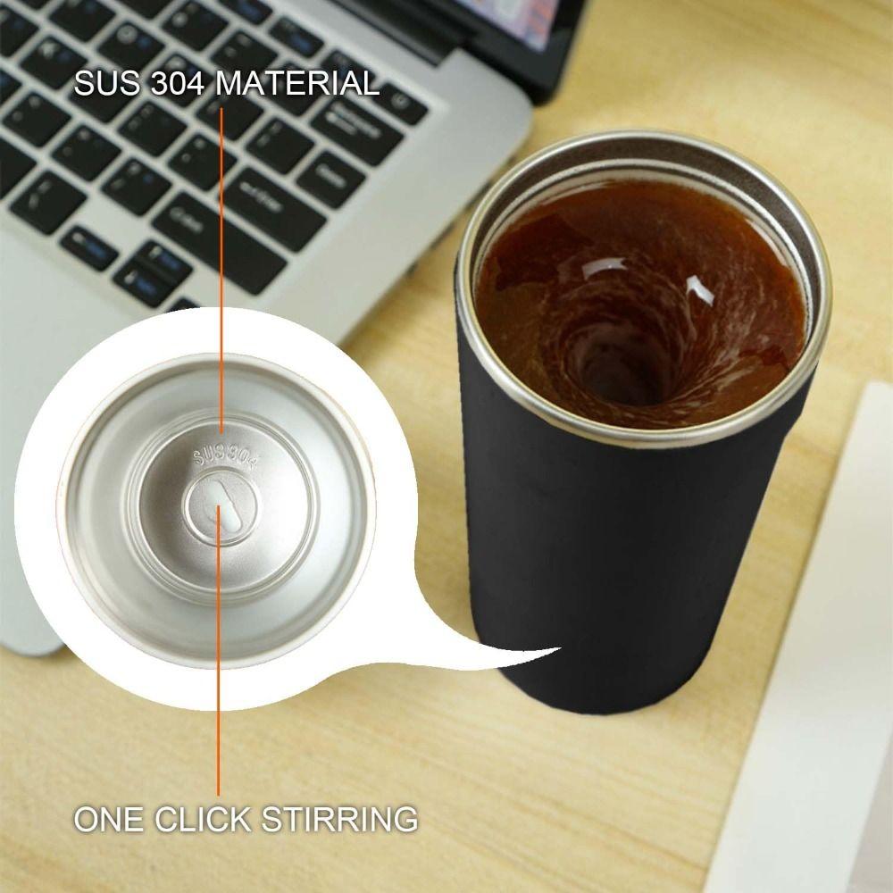 400ml Capacity Automatic Shaker Bottle 304 Stainless Steel Automatic Blender Cup  Travel Companion