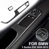 Real Carbon Fiber Sticker for BMW 3 Series E92 05-12 Car Door Window Lifter Switch Button Frame Cover Interior Trim