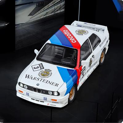 1988 1:24 BMW M3 E30 Цветочная версия Литой металлический модельный автомобиль Звук и свет Внутренняя коллекция Хобби Декоративные украшения Подарки