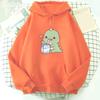 Dinosaur Oversized Cartoon Women Sweatshirt Hoodie Cute Print Kawaii Clothes for Girl Pullover Casual Funny Women Harajuku Wram