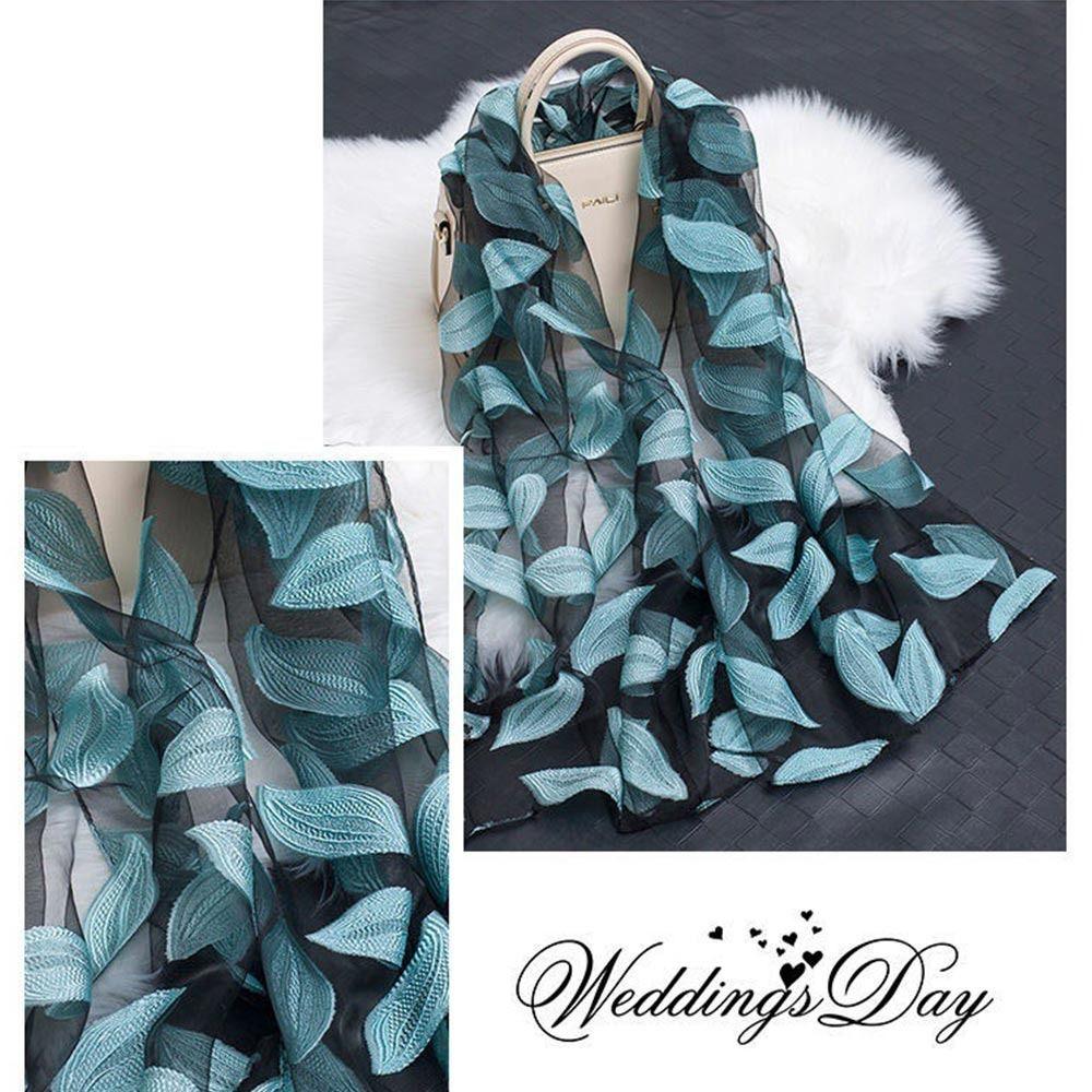 Organza Gauze Shawls Soft Sheer Wrap Summer Bandana Women