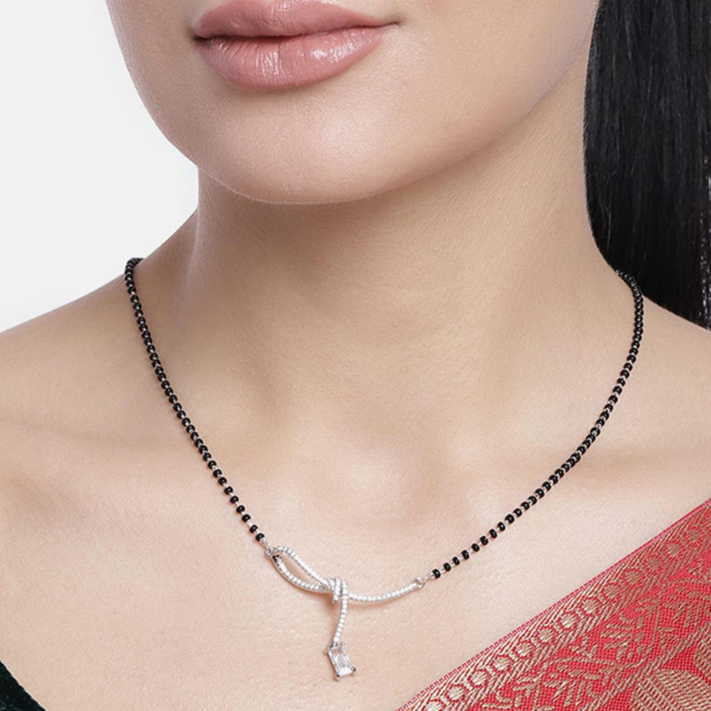 Abdesigns Короткая Алмазная Мангалсутра, Посеребренная Индийская Мангалсутра, Болливудская Актриса Мангалсутра, Американская Алмазная Мангалсутра