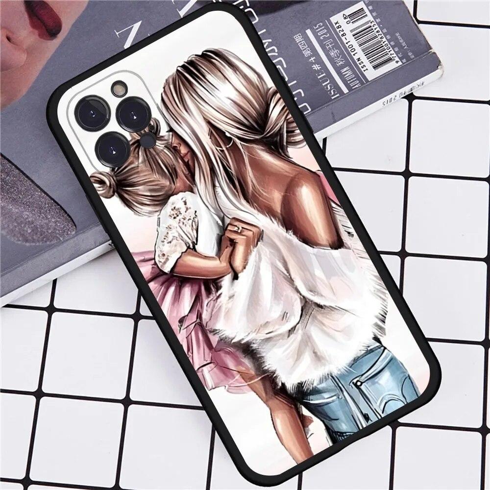 Чехол для телефона «Мама, девочка, сын» для iPhone Samsung Galaxy Redmi Xiaomi Oppo OnePlus Note SA 7 8 9 10 11 12 13 14 20 21 22 23 53 54 Pro Max Plus Ultra