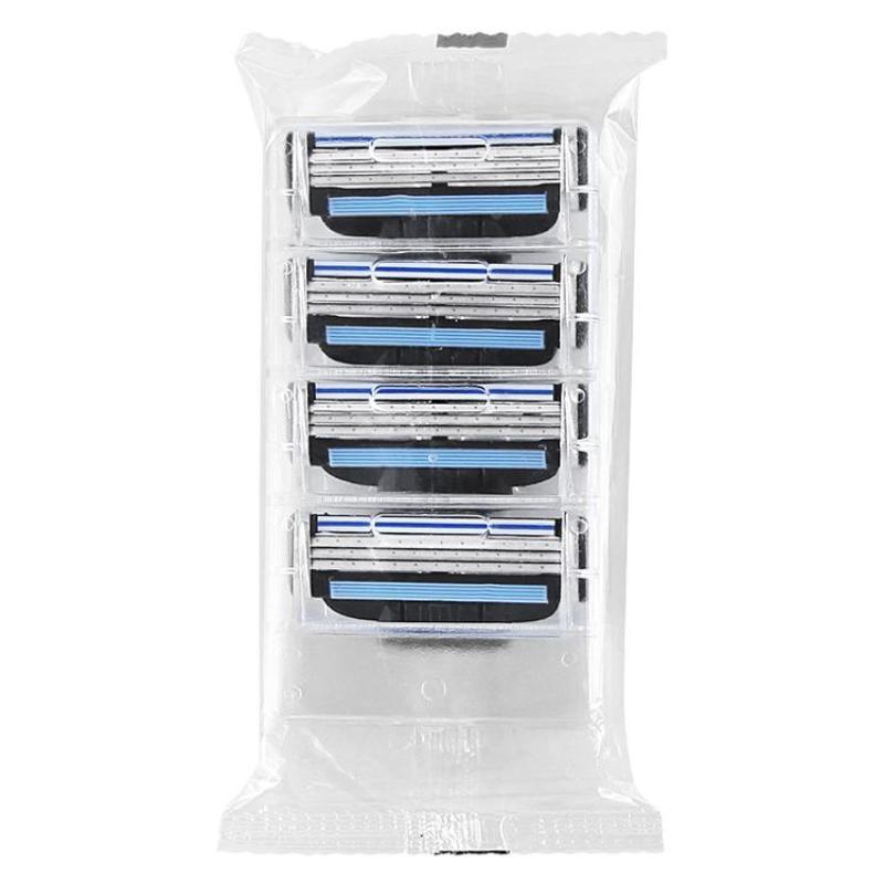 4 шт. новых бритвенных лезвий для Gillettee Mache 3 Turbo Safety Manual Shave Machines для мужчин со сменными лезвиями