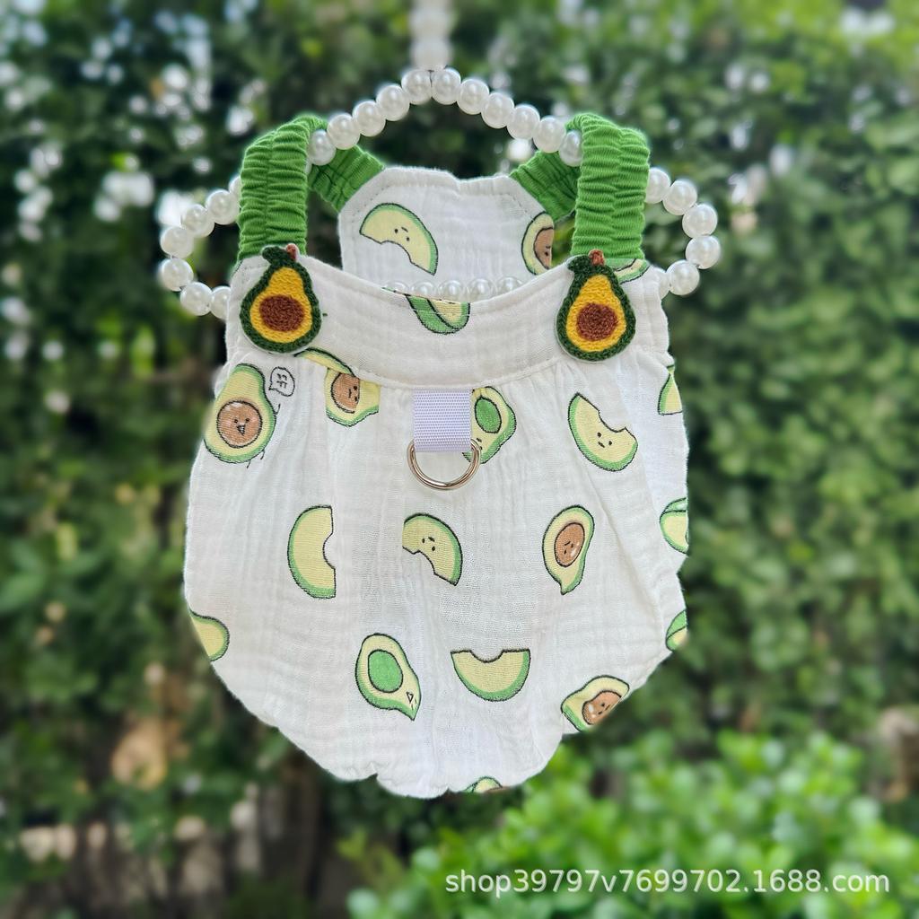 Spring and Summer Thin Pet Dog Dog Cat Clothes Cotton Cake Skirt Small Medium Dog Bigbear Skirt Breathable