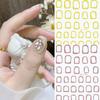 Nail Sticker Frame Decorative 2 Styles Beautiful Self-adhesive Sparkling DIY Art Decal for Salon