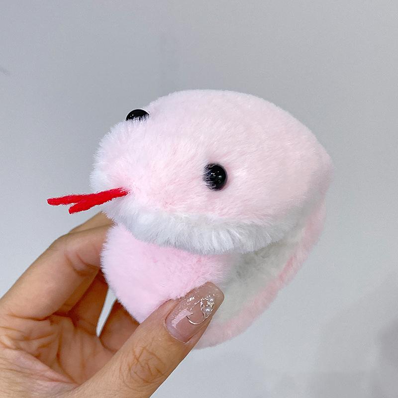 Мультяшная маленькая змея, плюшевая, хлопающая, круглая, аниме-игрушки, кавайные, мягкие куклы, забавная, креативная, змея, кукла, подарок на день рождения для детей