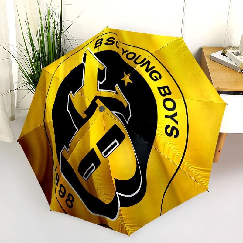 Узор BSC Young Boys, автоматический складной зонт, портативная и складная конструкция, 8 спиц, рождественский или праздничный подарок.