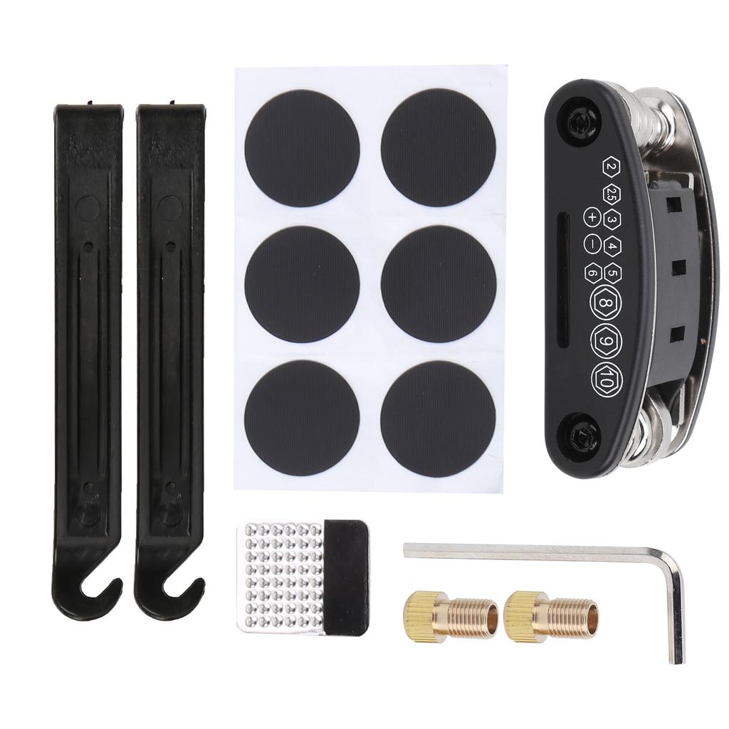 Bicycle Fast Tire Repair Kit Tire Lever 16 In 1 Multifunction Tool Bike Maintenance Set