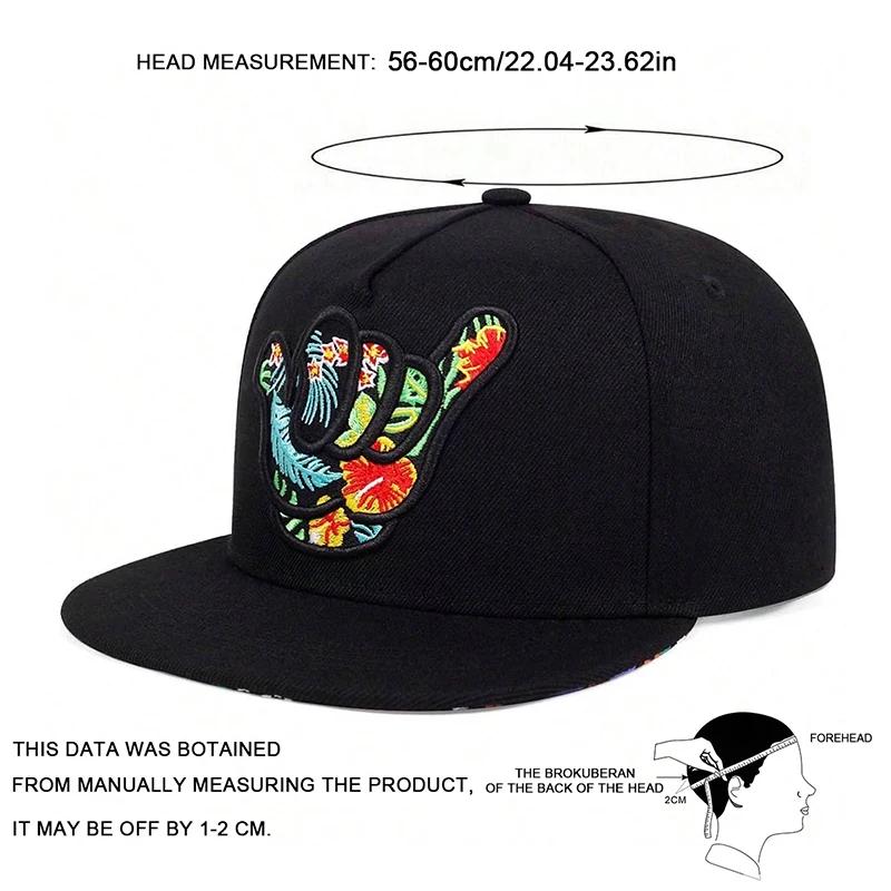 Hip-Hop Stitching Embroidered 666 Fingers Neutral Gender Women Men For Hats Spring And Autumn Outdoor Adjustable Sports Casual Baseball Caps