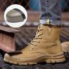 Cow Suede Work Boots Men Safety Shoes Anti-Smash Anti-Scalding Welder Shoes Steel Toe Safety Boots Men Autumn Winter Work Shoes