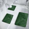 3 Piece Bathroom Mat Memory Foam Ultra Soft and Absorbent Leaf Bath Rugs Thick Washable For Bathroom Toilet Tub Mat Set