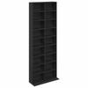CD Rack Black Oak 65 X 23.5 X 175 Cm Wood Material