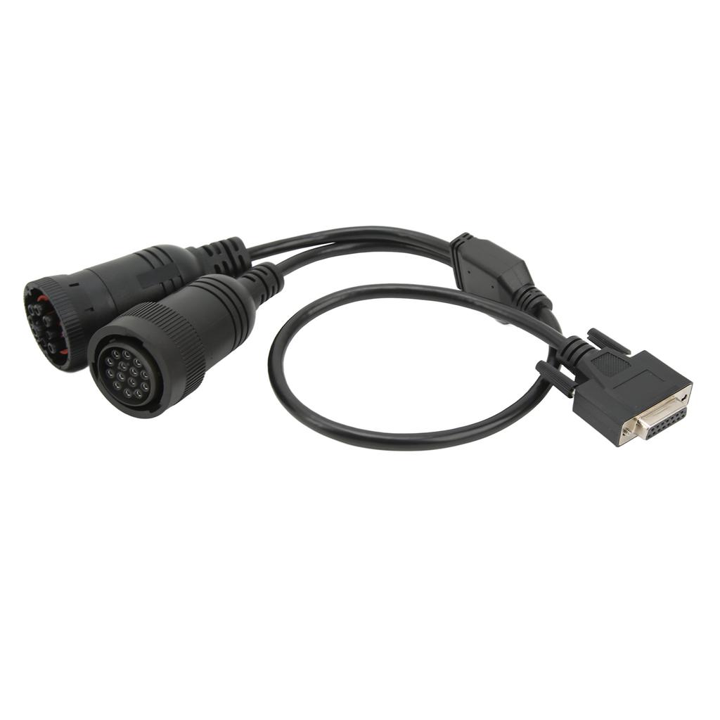 14Pin 9Pin Diagnosis Cable Adapter 457‑6114 ABS Rubber High Flexibility for ET3 OBD2 317‑7485
