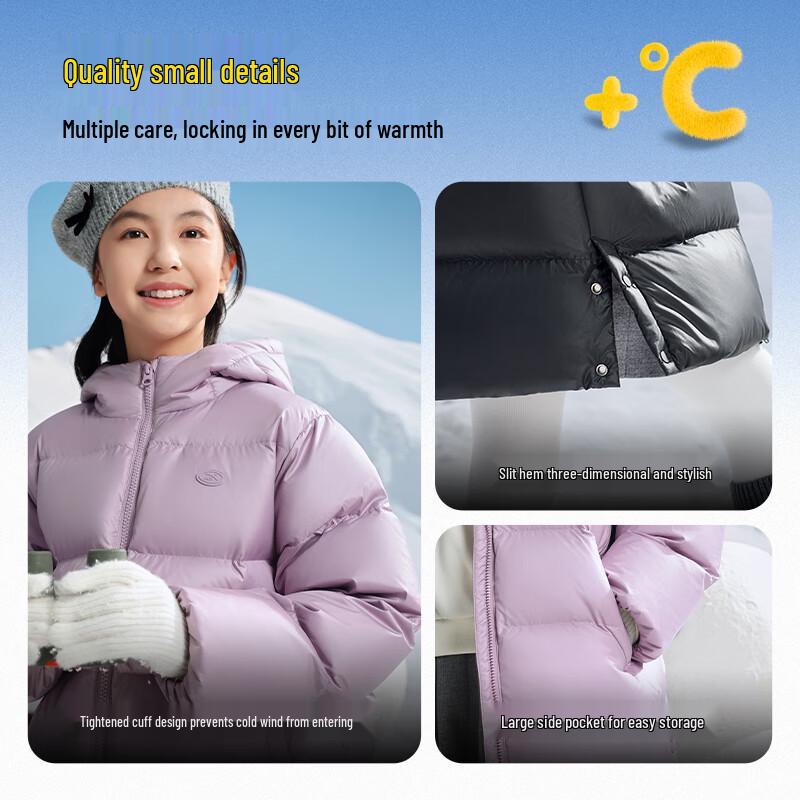 Anta Kids' 2025 Winter Mid-Length Girls' Down Jacket A62547916