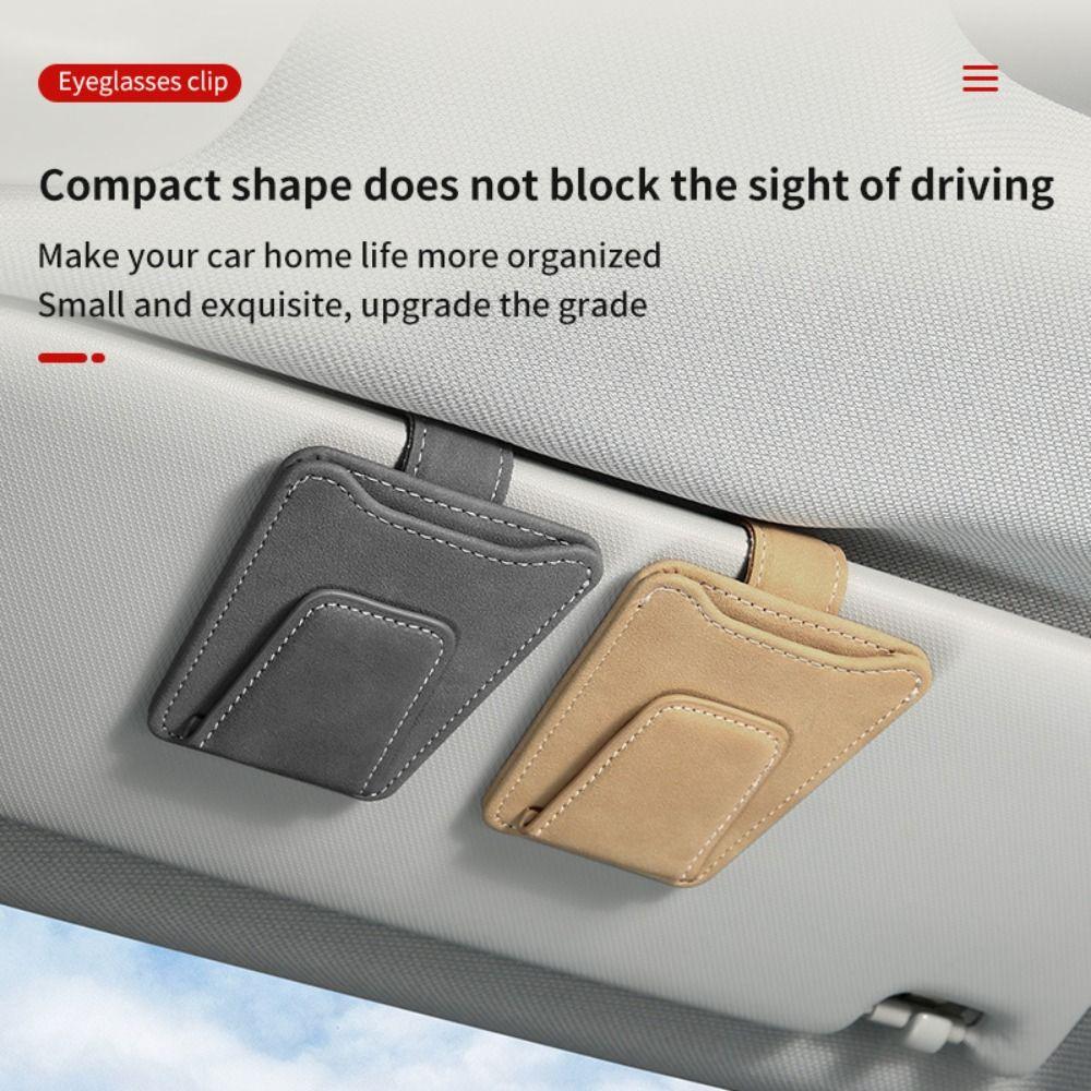 Magnetic Car Visor Sunglasses Organizer Wear-Resistant Sunglasses Holder Car Glasses Clip Cards