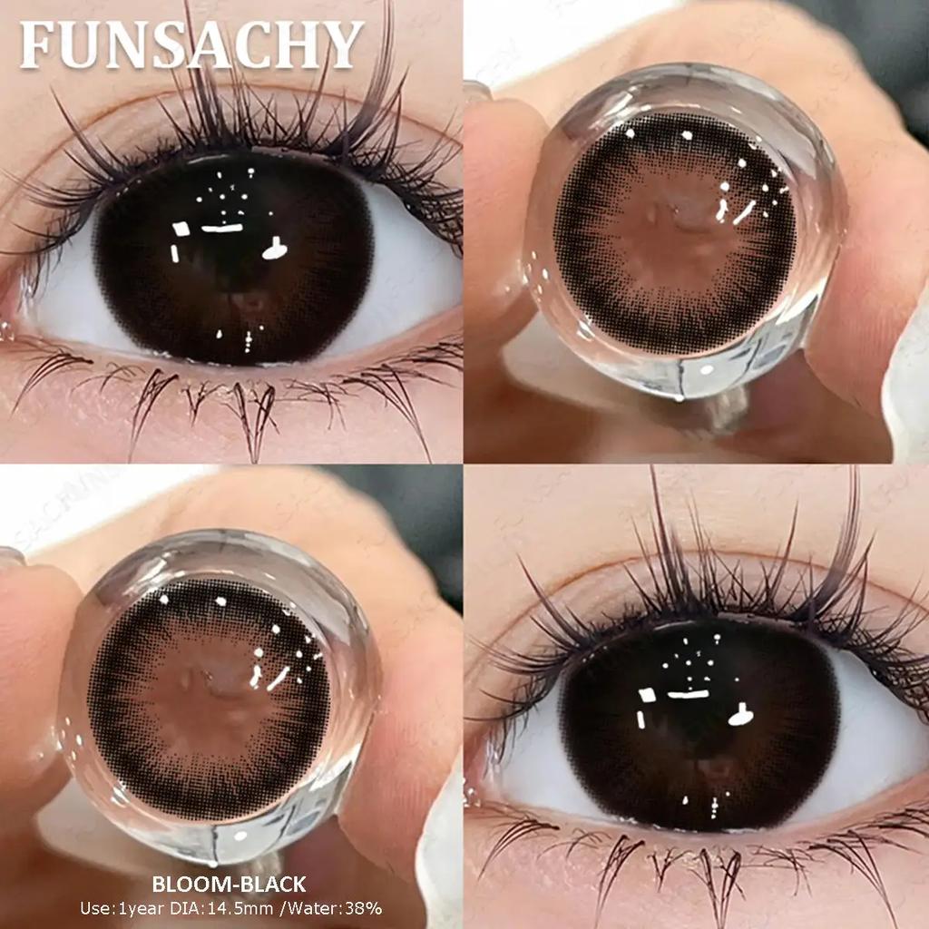 FUNSACHY 1 Pair Brown Color Series Contact Lenses for Eyes Fashion Natural Lenses High Quality Soft Lens Cosmetics Pupils Yearly