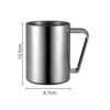 Кружка для кофе из нержавеющей стали 304 с двойными стенками, переносная, с изоляцией, не допускающая ожогов, круглая кофейная чашка для чая с молоком и ручкой