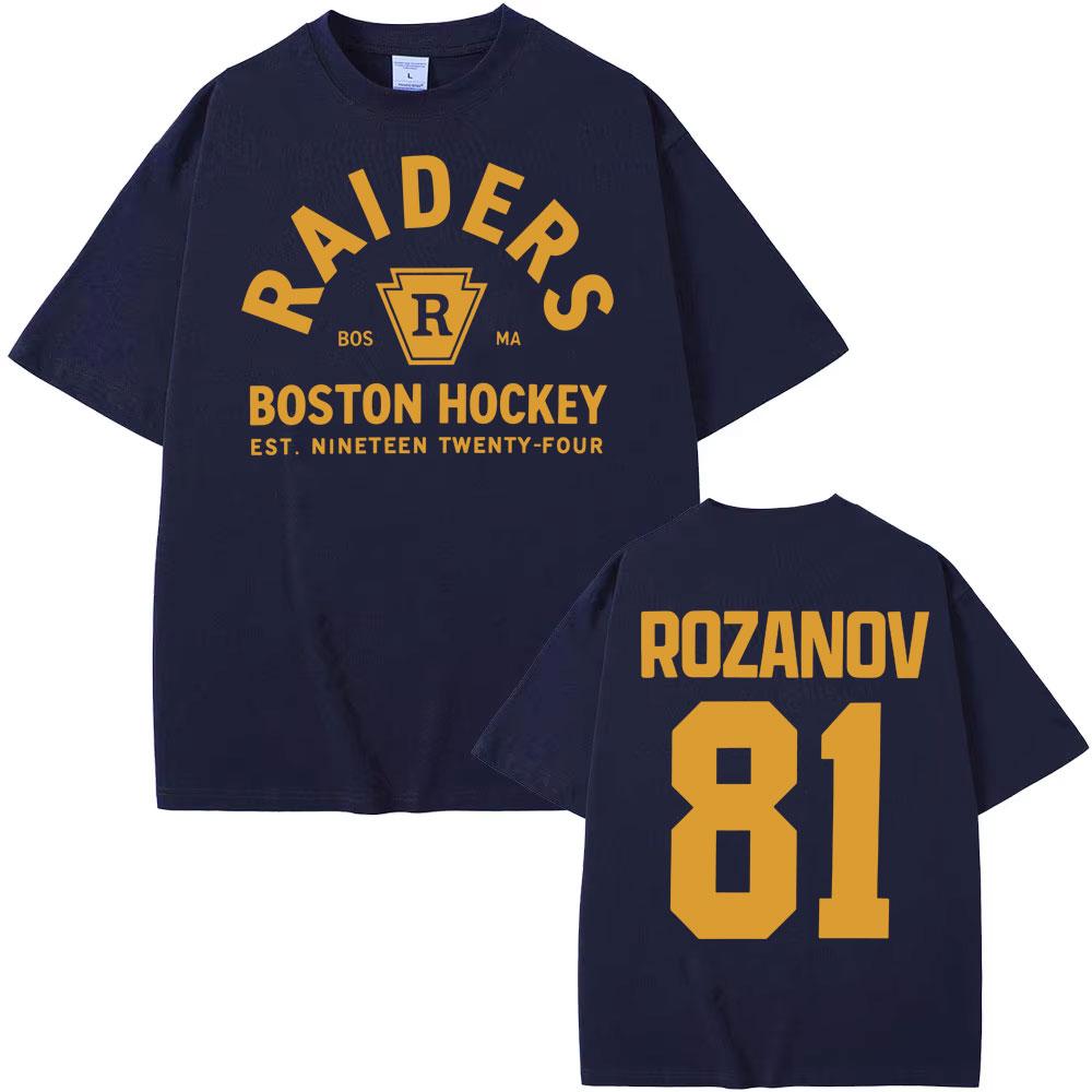 Ilya Rozanov 81Boston Raiders TV Heated Rivalry Inspired TShirts Men Women TShirt Tops Streetwear High Quality Summer T Shirt