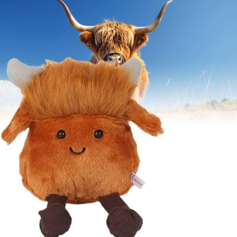 Soft And Cuddly Calf Carey Medium Plush Toy Adorable Highland Cow Stuffed Animal 17cm