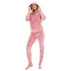 Keanu Womens/Ladies Heart Fleece Pull Over Long Pyjama Set