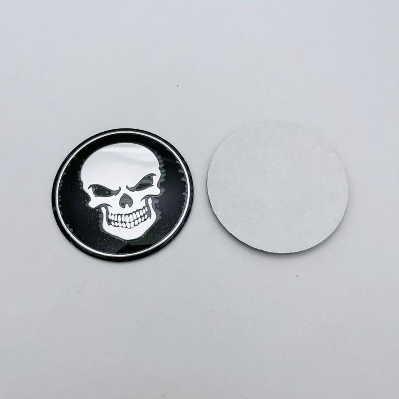 4pcs 45mm 56mm Skull Logo Emblem Badge Car Stickers Car Wheel Center Caps Wheel Hubcaps Rim Hub Cover Replace Car Accessories