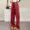 Женские пижамные штаны, плюшевые пижамные штаны, мягкая эластичная талия, пижамные штаны, однотонные штаны с 2 карманами
