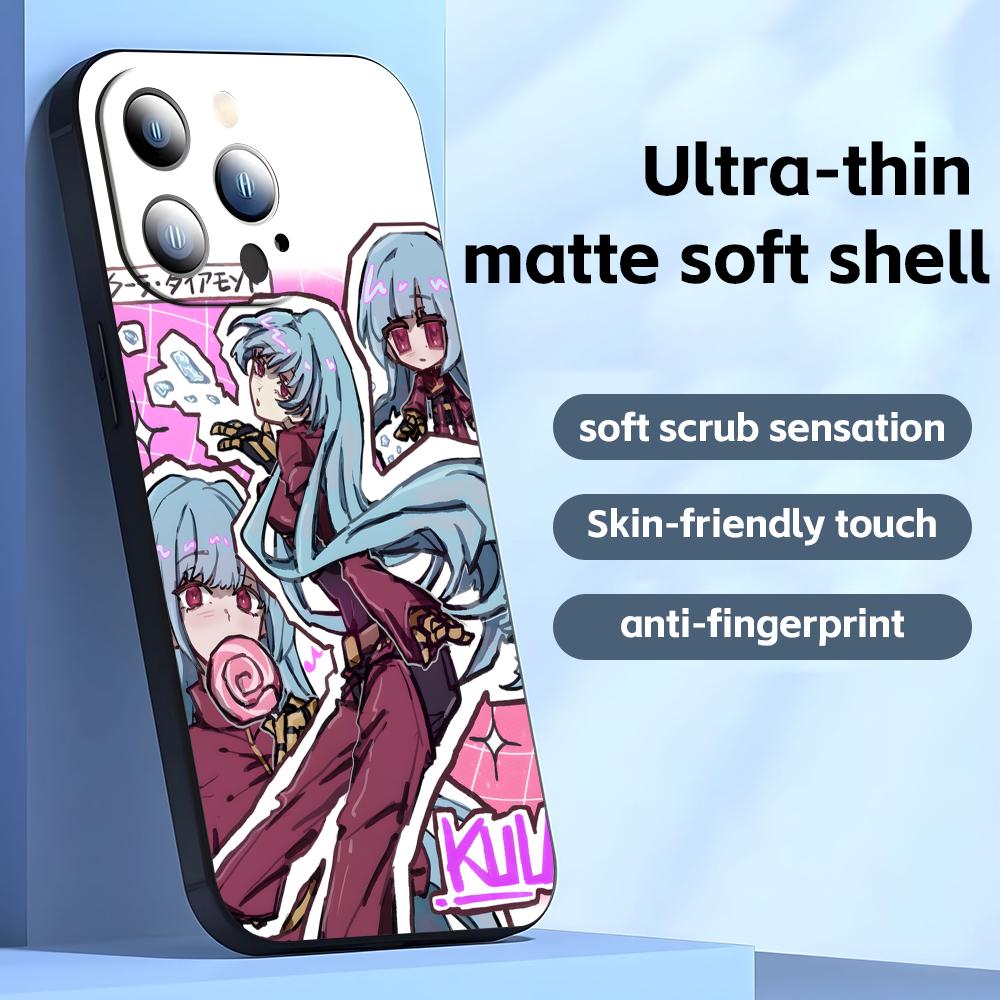 Kula Diamond Phone Case For iPhone17 16 16e 15 14 13 12 11 Plus Mini Pro Max Soft black Shockproof Cover
