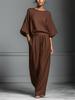 Женский летний новый повседневный модный элегантный комплект из льна с широкими штанами