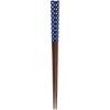 Aoba Children's Chopsticks, Dishwasher Safe, Natural Wood, Period, Blue, 19.5cm