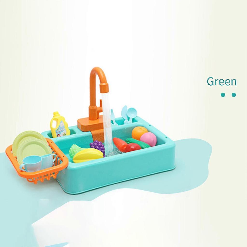 Analog Electric Dishwasher Sink Children's Role Playing Kitchen Set Toys Kids Toy Pretend Play Accessory [jkw]